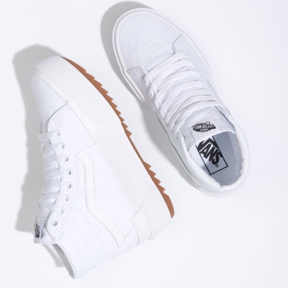 Vans WMNS Sk8-Hi Stacked (Canvas) True White
VN0A4BTWL5R Platforms Sneakers NIB - Picture 4 of 16